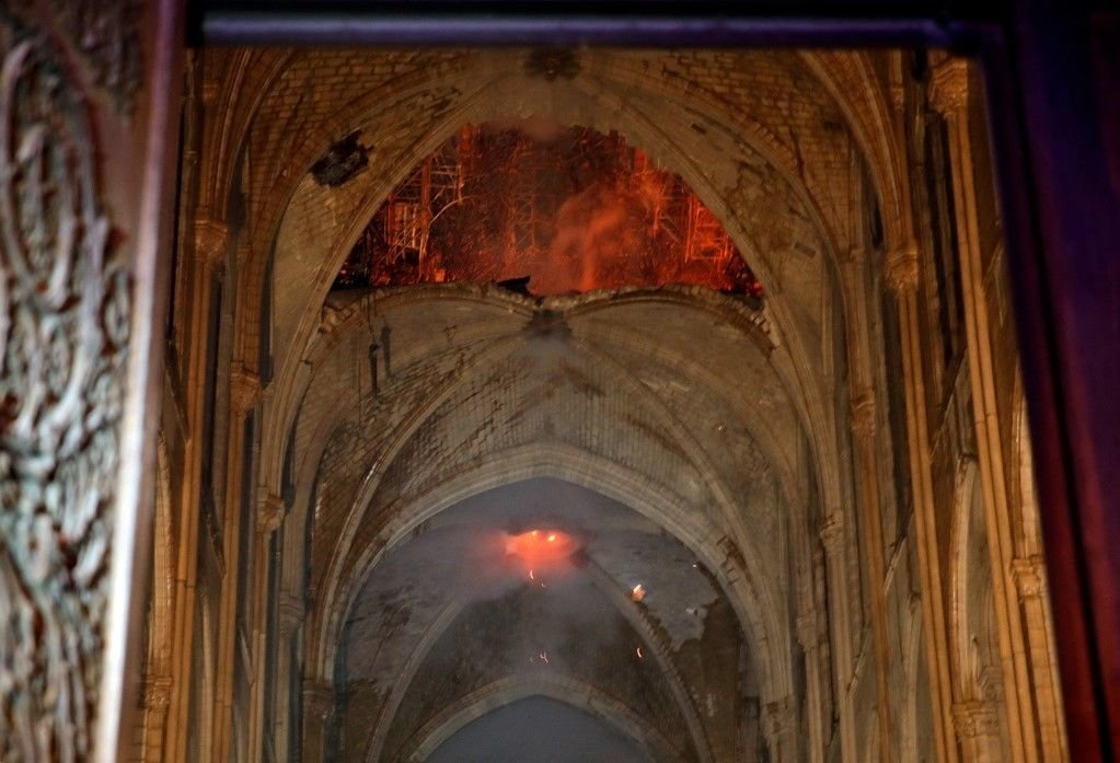 The scene inside Notre Dame Cathedral in Paris after the fire 0