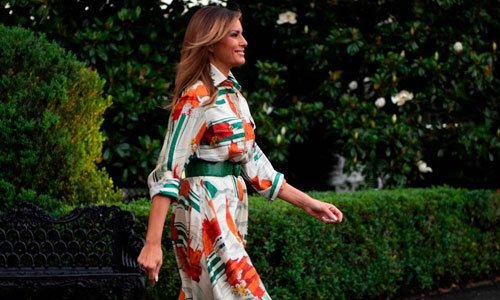 Melania impressed with her fashion style when visiting England 0
